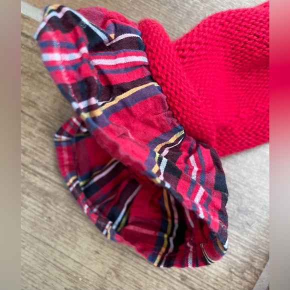 Vineyard Vines Toddler Girl 2T Red Long Sleeve Ruffle Christmas Plaid Sweater - Picture 5 of 10